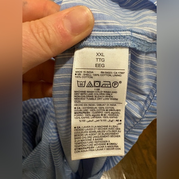 NWT Old Navy XXL Light Blue/White Striped Cotton Midi Dress - Picture 10 of 10